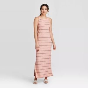 Pink Strip Maxi Dress
